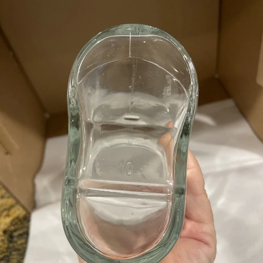 Cowboy Boot Shaped Clear Glass Mug Cup Beer Stein 10 Inches‎ Tall